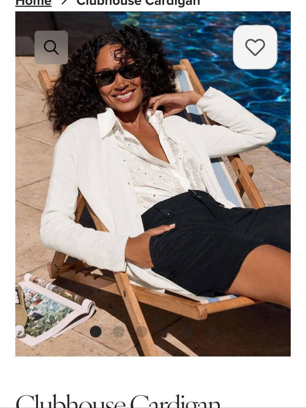 CAbi Clubhouse White Open-Front Lighweight  Cardigan! Sz. S - NWT!